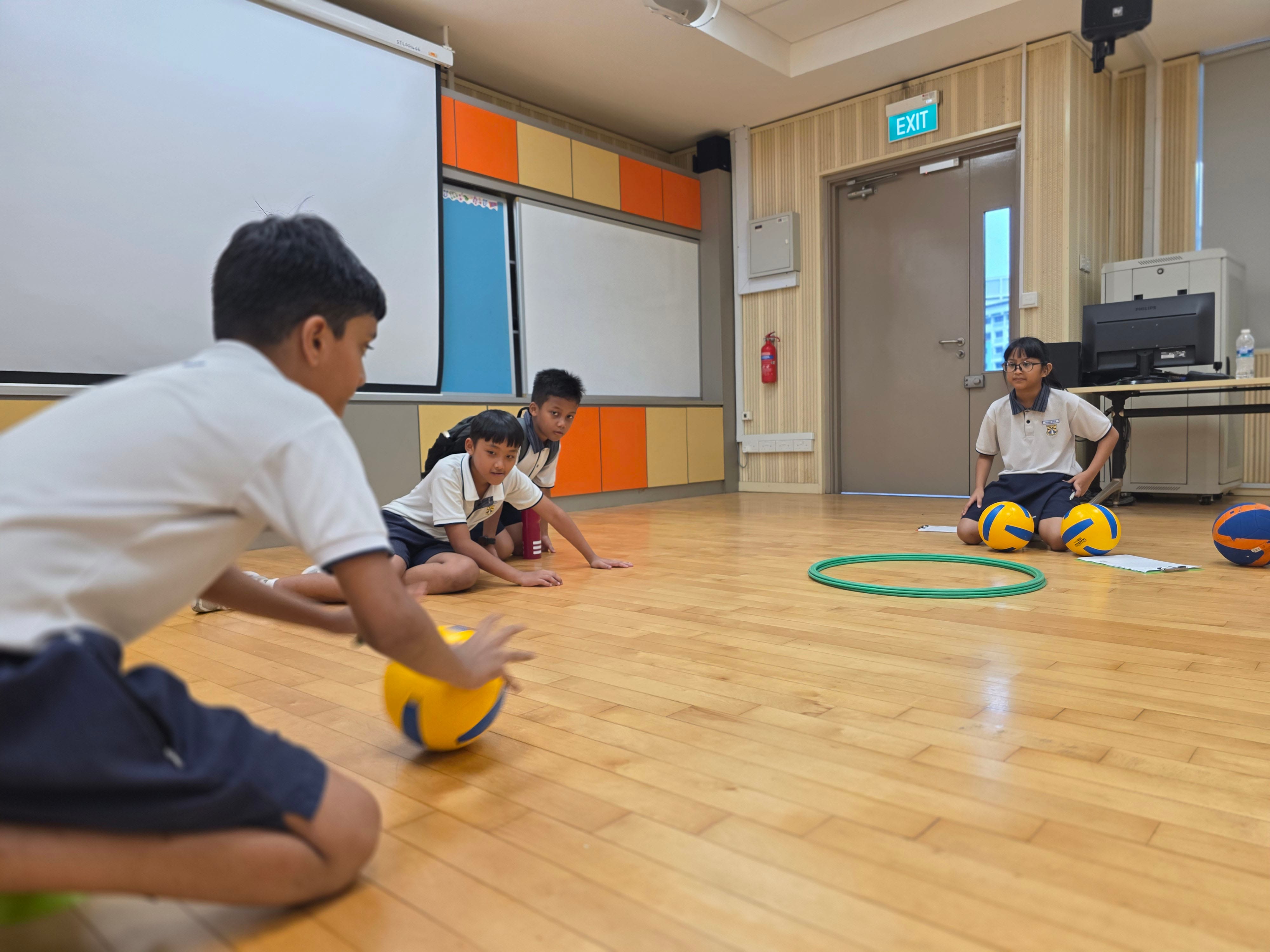 Teamwork and strategy came together in this seated target game 